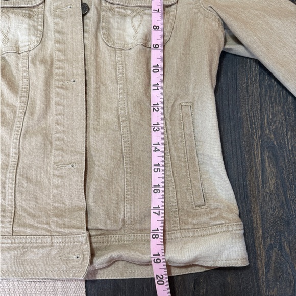 LRL Lauren Jeans Co Cream Denim Trucker Jean Jacket Size S - Picture 10 of 10